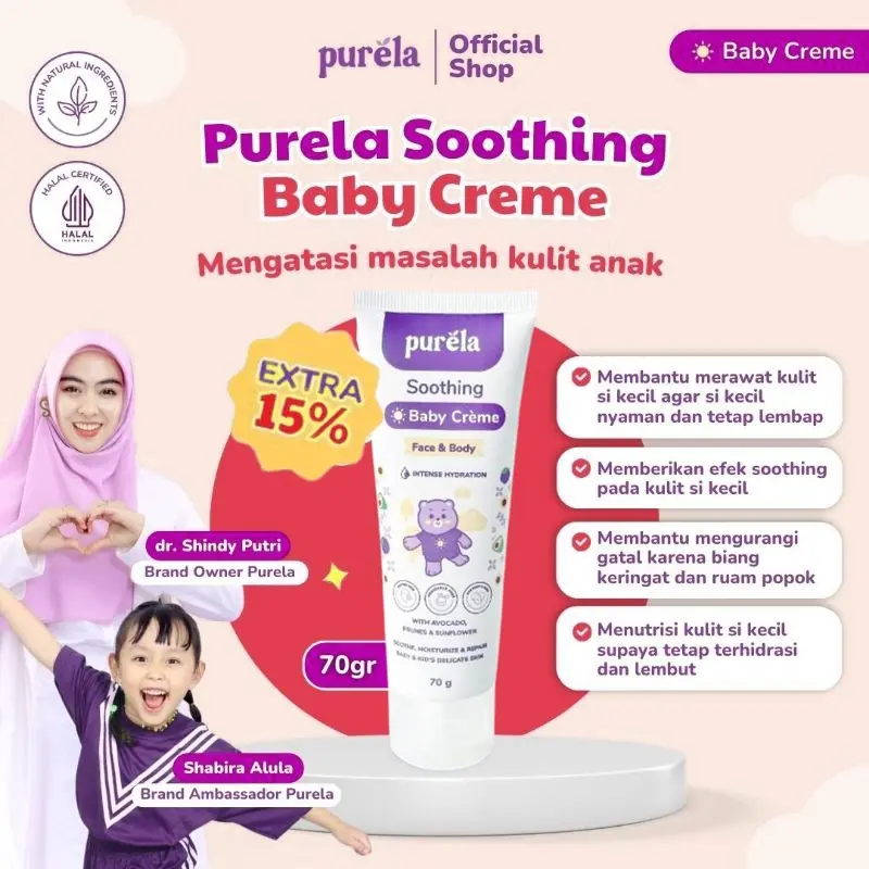 Purela Soothing Baby Cream Purela Baby Creme dan Body Lotion Hair Lotion Anak bisa 1 Paket Perawatan Kulit Calming Essential