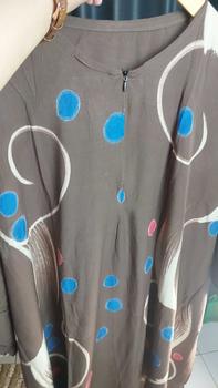 Product Review of Daster kaftan anisea bercak rayon tebal kaftan sultan mewah wanita muslim dewasa kaftan rayon premium kaftan rayon jumbo Flare Sleeve Green from r**6 0