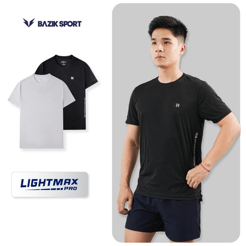 Áo Thun Chạy Bộ Nam BAZIK LightMax Pro Siêu nhẹ, Nhanh Khô, Co giãn, Thoáng khí, Trang Phục, Tập Gym, Chạy Bộ Sport Top