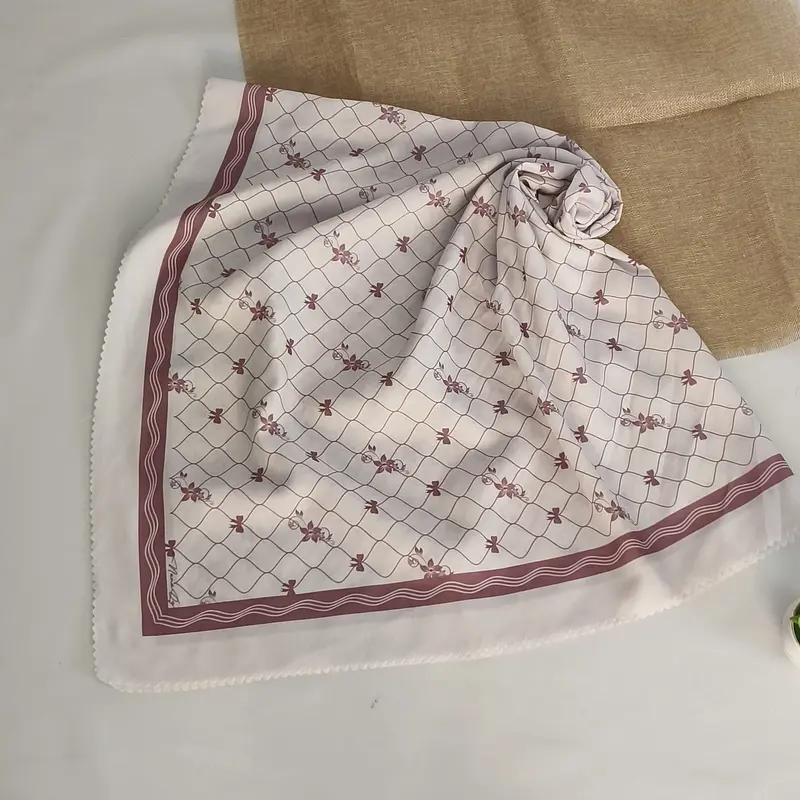 Nunaqy - Hijab motif coquette Kerudung segi empat Voal motif 115 x 115 cm series coquette hijab  motif Printing Square 4