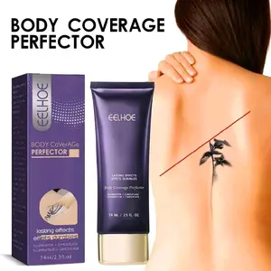 EELHOE Body Coverage Perfector Foundation Concealer 74ml - Krim Perbaikan Concealer Penutup Tato Warna Kulit,Concealer Tato Alas Bedak Tahan Air Profesional Noda Penutup Penuh Bekas Luka Tanda Lahir Titik Bintik Penutup Riasan Tahan Lama,Tato Tattoo Cover