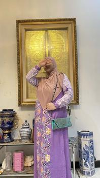 Product Review of gamis encim pita  LD 110-120 | busui friendly | gamis batik cap colet premium rayon candi mekar Muslim Dress Wanita from _**_ 1