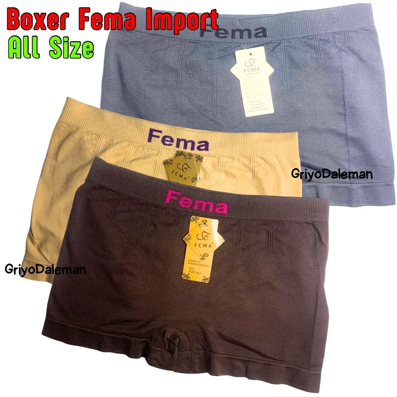 12 Pcs CD Celana Dalam Boxer Wanita Dema Rajut Premium 4