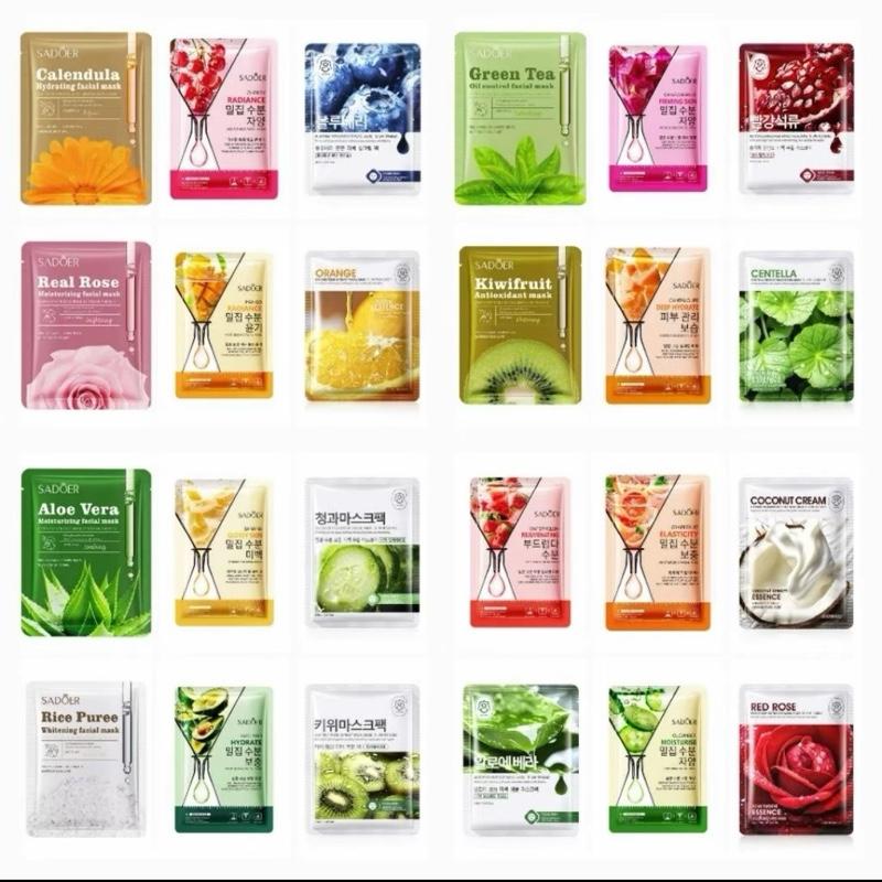   Combo  Mặt Nạ Trái Cây Mặt Nạ Tinh Chất HA Collagen Mix Nhiều Loại Không Chọn Mẫu Dưỡng Trắng Dưỡng Sáng Dưỡng Ẩm Phục Hồi Cho Da Mặt 