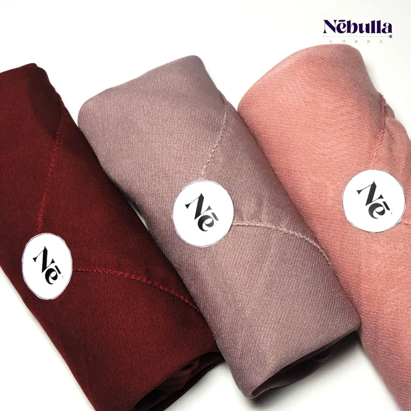 BUY 1 GET 1 Nebulla Umbra   Wine Kerudung Plain Square Premium Polycotton 4