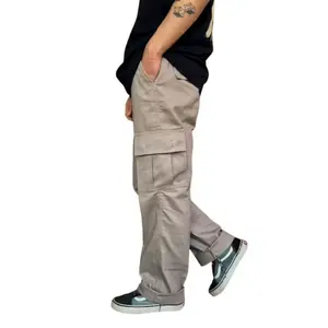 YSPANTS Celana Cargo Panjang Pria Original WARNA TAUPE REGULER FIT STANDAR GAYA Bahan Cotton Twill Quickdry 6 Kantong Cocok untuk Outdoor & Formal