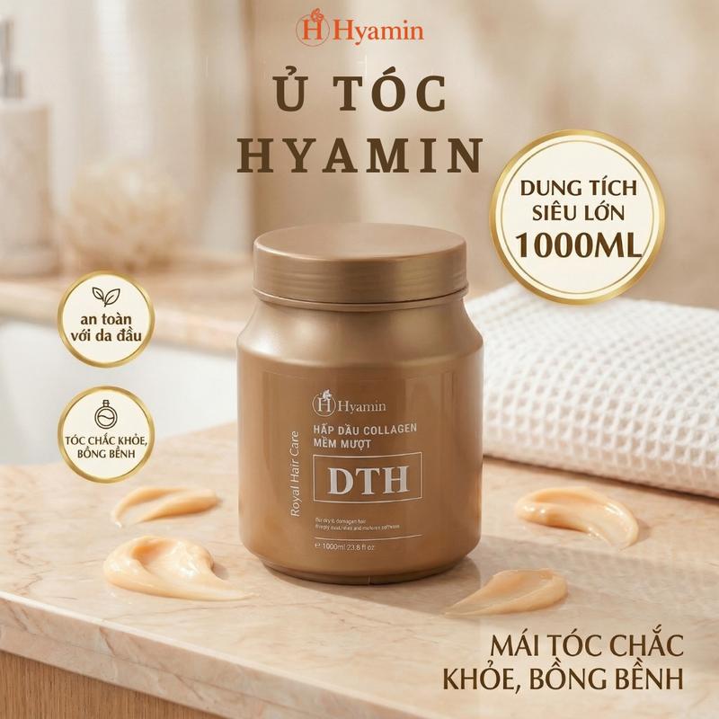 Kem ủ tóc Hyamin Collagen DTH phục hồi tóc khô xơ hư tổn mềm mượt hương nước hoa