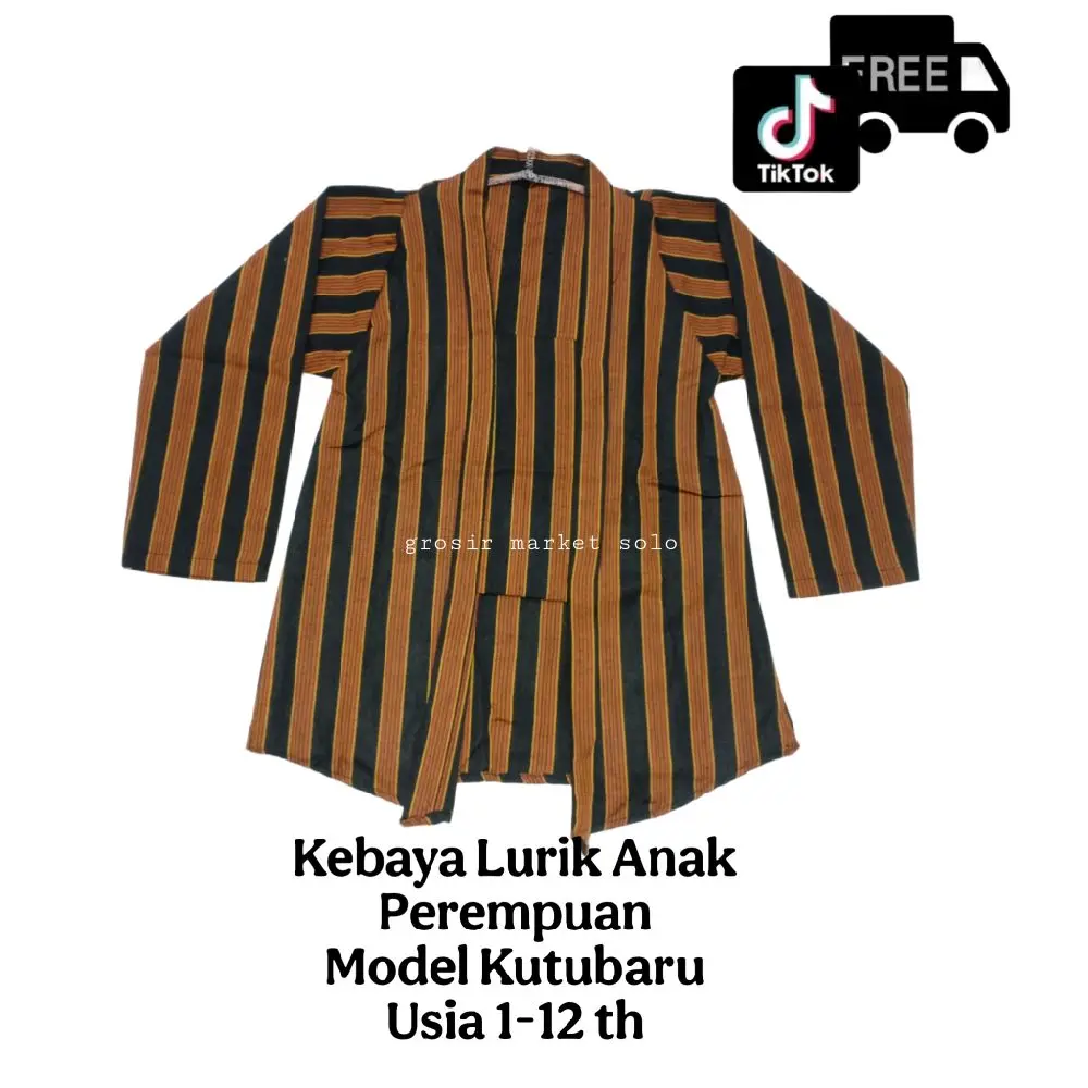 Kebaya Lurik Anak | Baju Surjan Anak Perempuan | Kebaya Anak | Kebaya Lurik Anak Perempuan