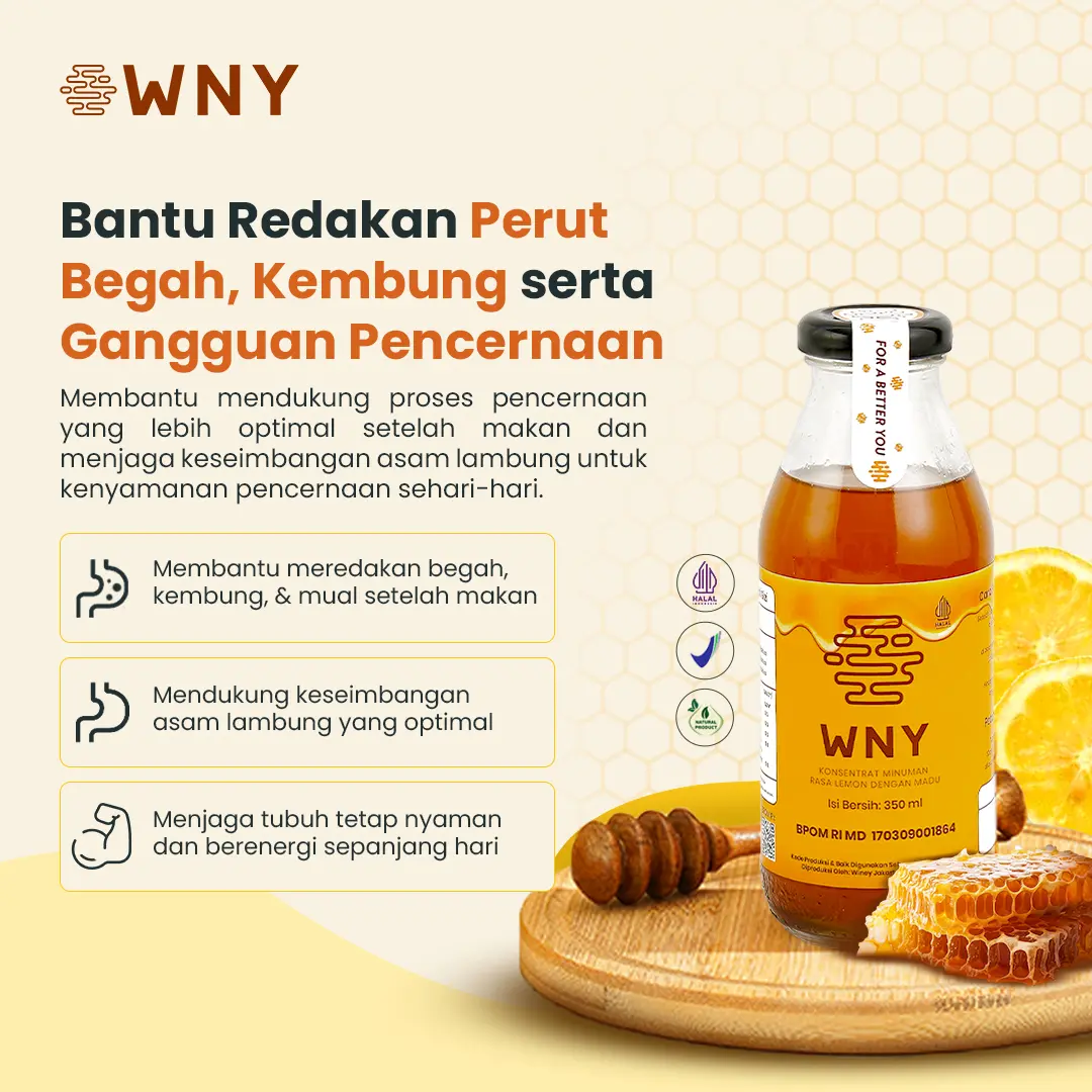 WNY (SEMUA PRODUK) | untuk yang Sering Begah, Kembung & Perut Tidak Nyaman | BPOM | HALAL