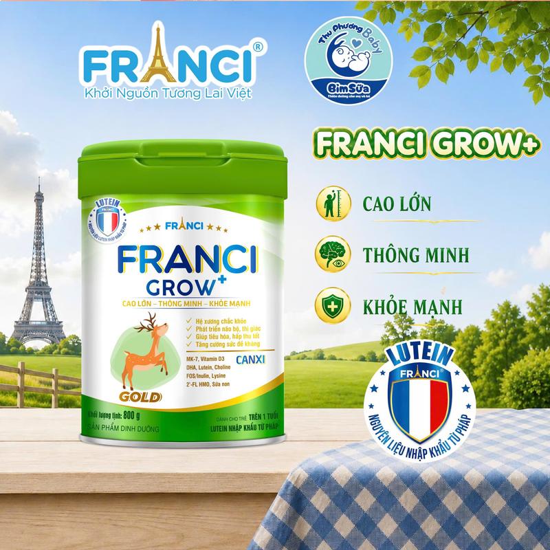 Franci Grow - Sữa Dinh Dưỡng Bổ Sung Dưỡng Chất Hỗ Trợ Chiều Cao Cho Trẻ L400G…