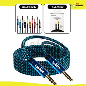 NANVAN Kabel Audio Aux Metal 1x1 Jack 3.5mm Dari Hp Ke Speaker/Mobil Premium Quality