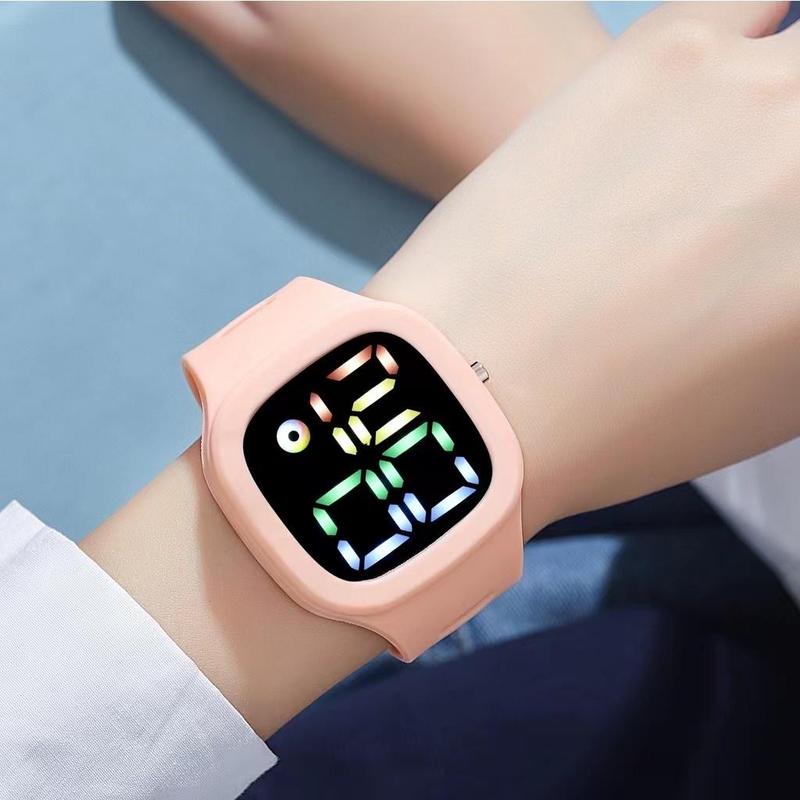 Jam Tangan Digital LED Wanita Dan Pria Strap Rubber Electronic Fashion Tahan Air Electronic Fashion Couple Anak Remaja 8