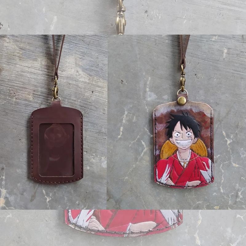Product Introduction of ID Card Holder Murah Anime One Piece Kulit Asli Ukiran Tangan 2