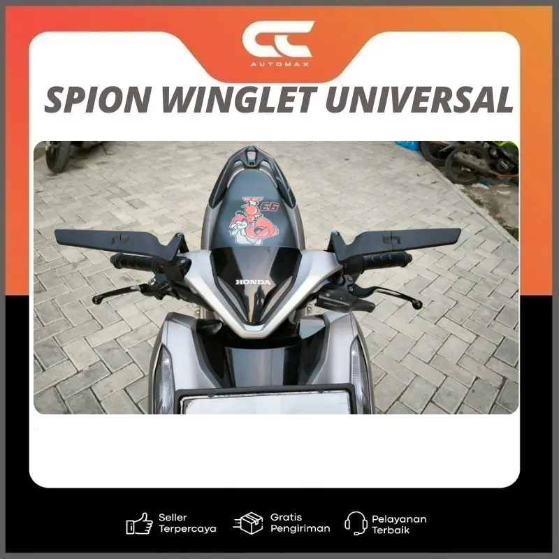 Spion Winglet Universal Motor Matic Bebek Vario Beat Nmax Pcx Adv Mio Jupiter z Vixion Plug And Play