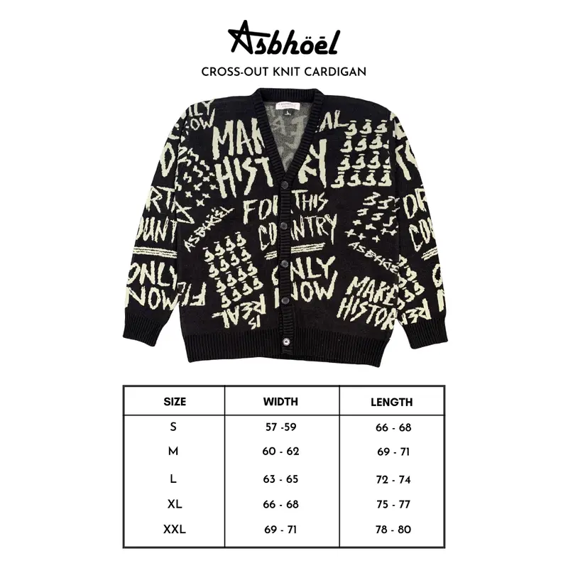 Asbhoel Cross-Out Knit Cardigan 8