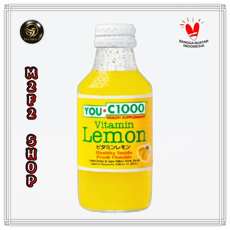 YOU C1000 | C 1000 Vitamin Lemon Botol Beling - 140 ml (Kemasan Karton) 1