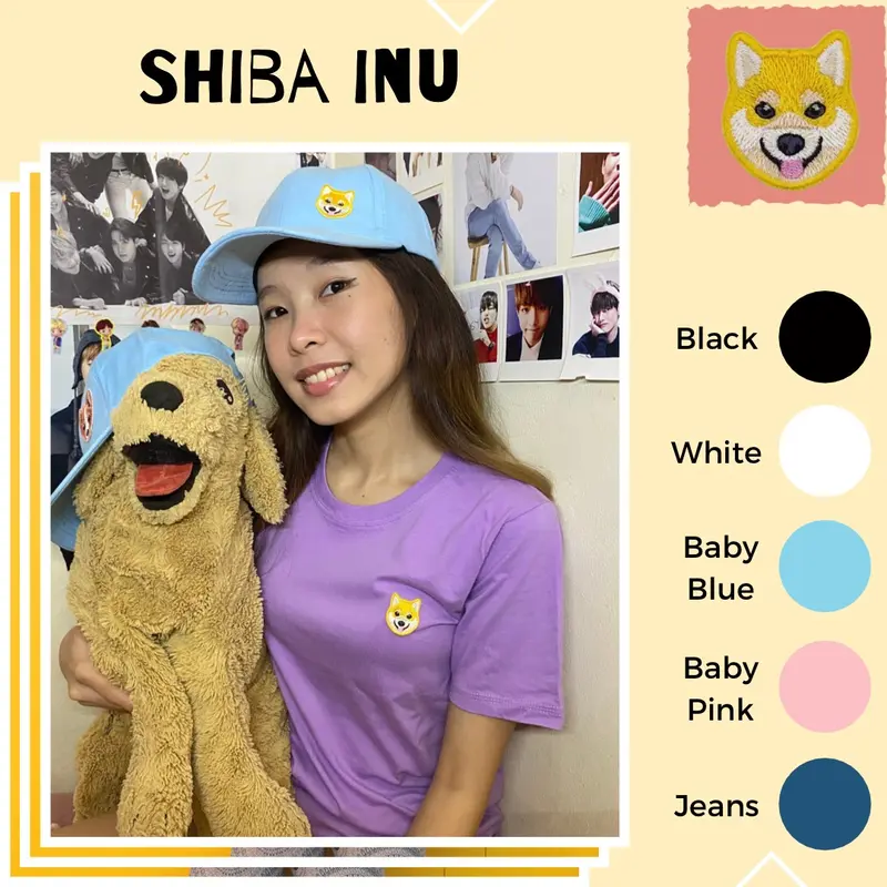 Topi Baseball Lucu bordir patch binatang Anjing Kucing by Maidei - Baseball Cap Hat Unisex bordir lucu casual Jeans Benang 7