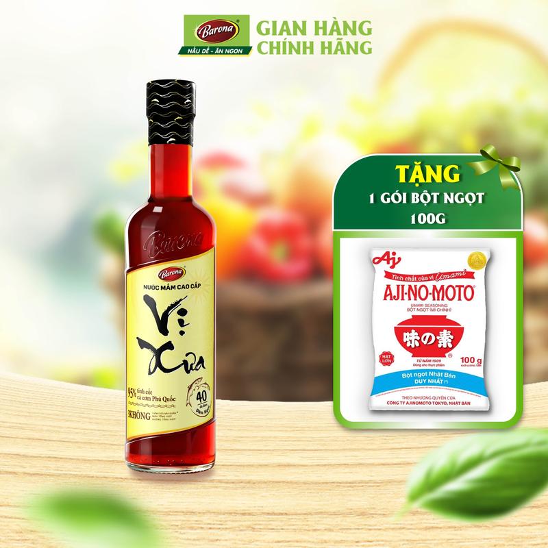 Nước Mắm Cao Cấp Vị Xưa Barona 40 Độ Đạm 500ml +