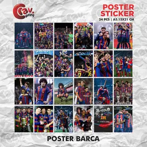 Poster sticker club Barcelona | tinggal tempel [isi 24 gambar]