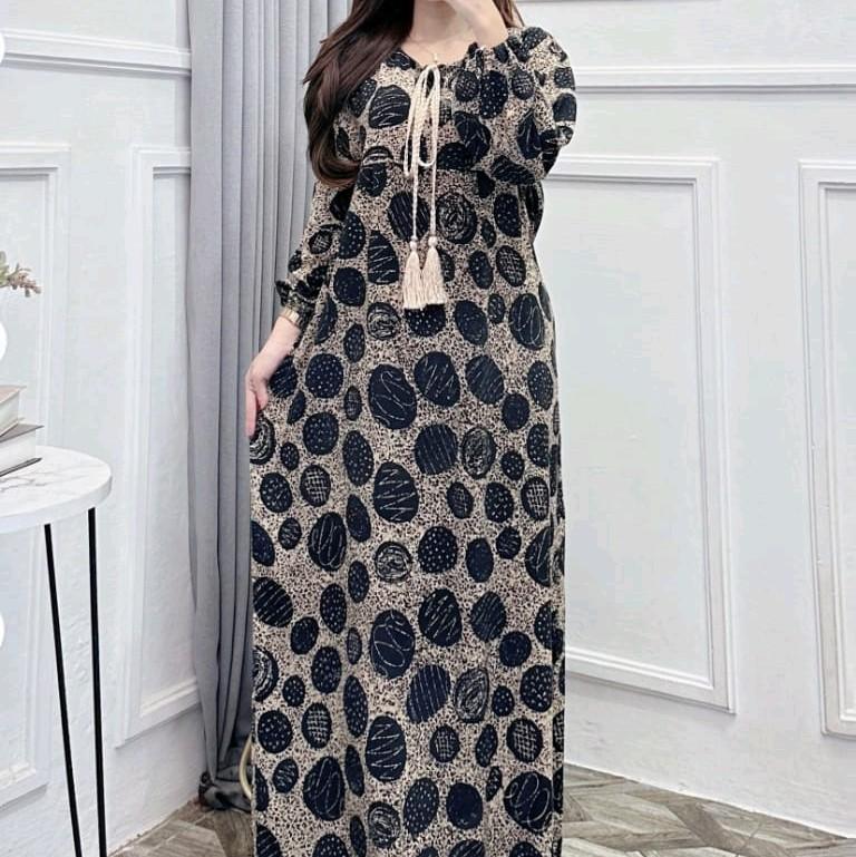 Gamis tasel gamis kekinian gamis terbaru gamis balon Muslim Dewasa Dress 0