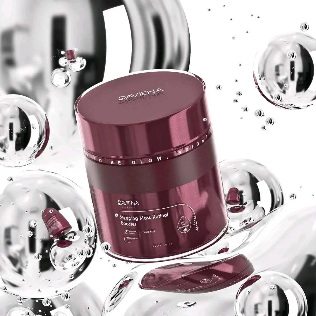 Sleeping Mask Retinol Booster Daviena Skincare - Merawat dan Mencerahkan Kulit Wajah Anda (BPOM NA18230200296)