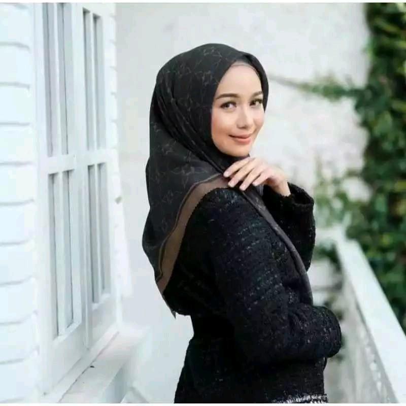 Hijab Segiempat Voal motif premium /Hijab segiempat Cantik Muslim Nyaman Santai Katun Square Kerudung 5