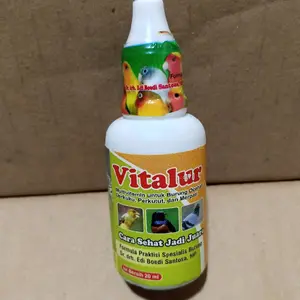 VITALUR Multivitamin untuk Burung Ocehan Derkuku Perkutut dan Merpati Dr drh Edi Boedi Santosa MP 20 ml