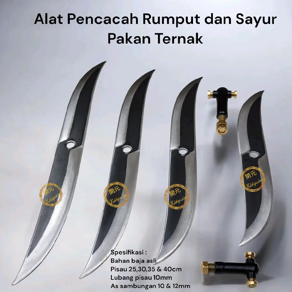 Alat Cacah Rumput Sayur Jagung Pakan Ternak Alat Pembuat Pakan Unggas Sapi Domba Kambing Lele As Sambungan 10 & 12mm