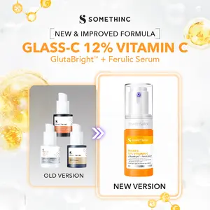 SOMETHINC GLASS-C 12% VITAMIN C + GlutaBright + FERULIC Serum - Mencerahkan wajah, Serum Brigthening hapus dark Spot, Age Spot & Freckles, Glowing Serum