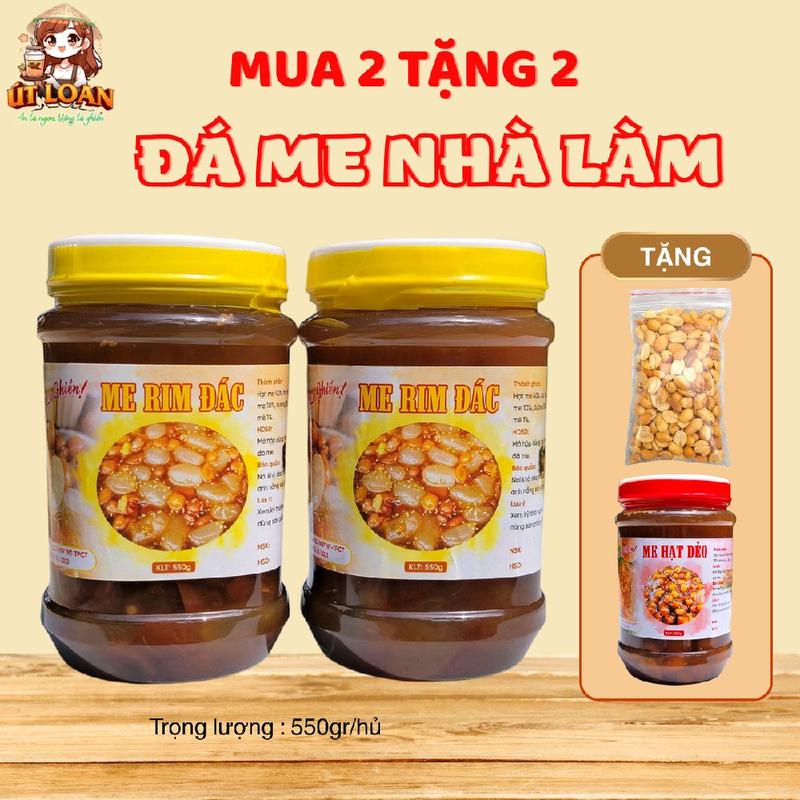   TẶNG ME DẺO  Combo 2 hủ ME RIM mix vị gồm: ME RIM ĐÁC ME DỪA NƯỚC ME MÃNG CẦU ME THỐT NỐT  hủ 550gr  vị chua ngọt -  TẶNG 1 hủ ME HẠT DẺO  hủ 550gr  kèm 1 gói đậu phộng  - Ăn Vặt Food 