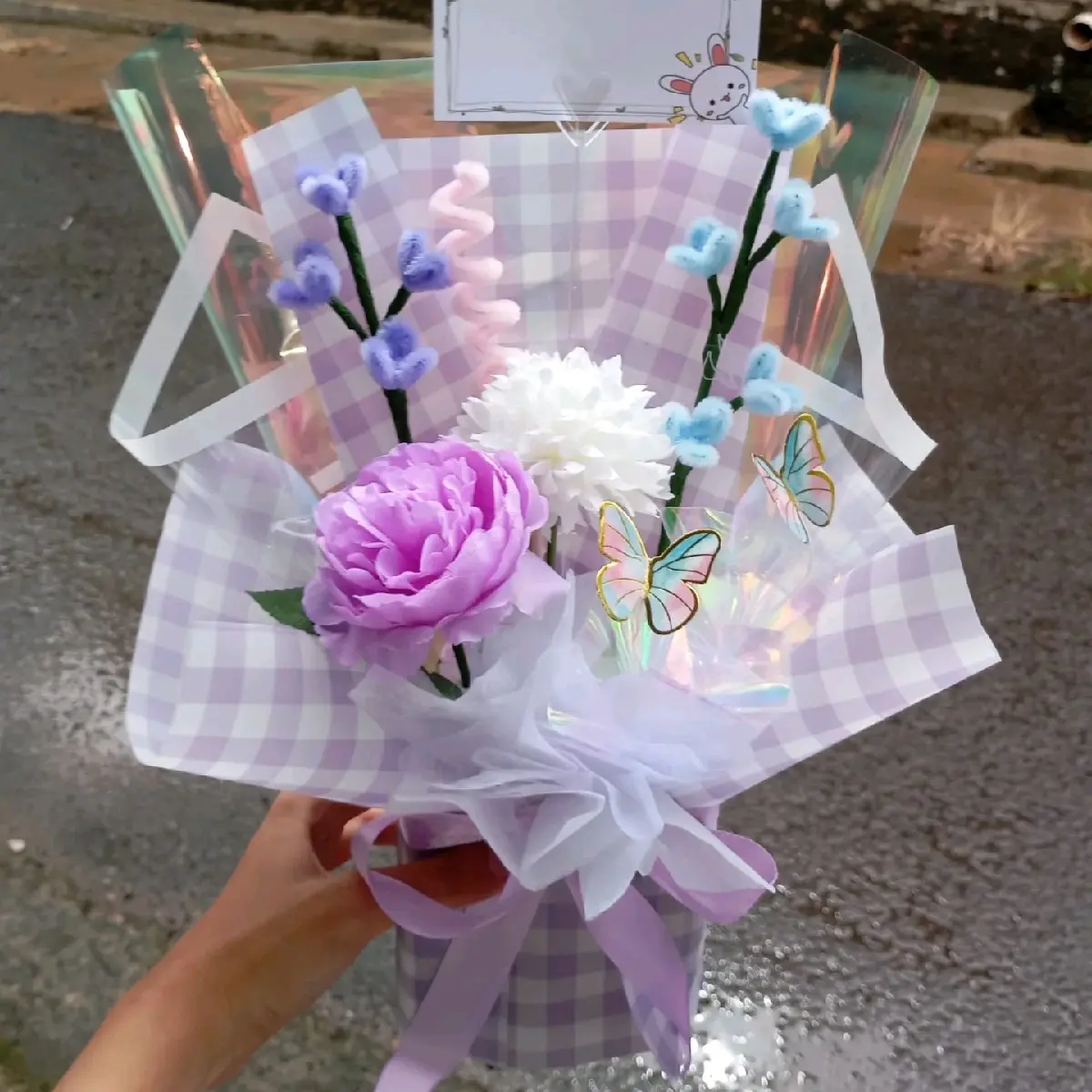 Buket pipe cleaner kupu-kupu