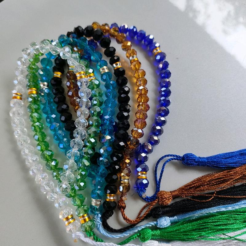 Tasbih Kristal Ceko 33butir Tasbih kristal pendek Tasbih Kristal cantik Muslim 6