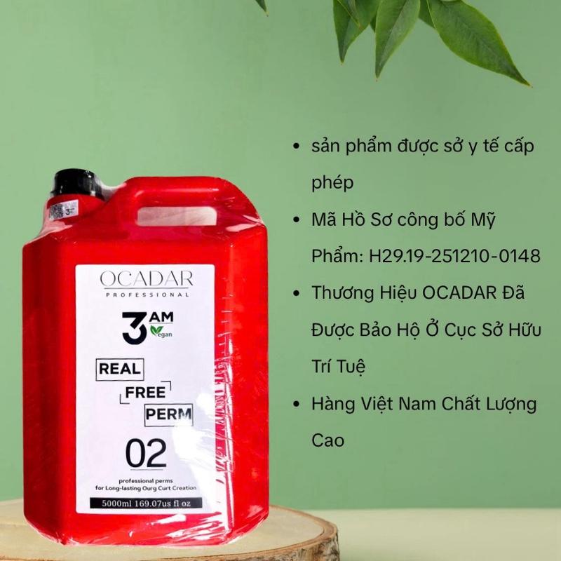  Dập Uốn Tóc Đa Năng Chay 3AM 5 Lít Chính Hãng OCADAR  Mùi Thơm Căng Sóng,Mền Mượt Tóc,Chống Tĩnh Điện   không tặng   