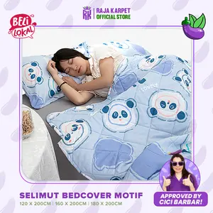 CICIBARBAR Bedcover Aja POP SERIES / Selimut Bed Cover Microtex Hangat Ngga Gerah Halus 120x200 160x200 180x200