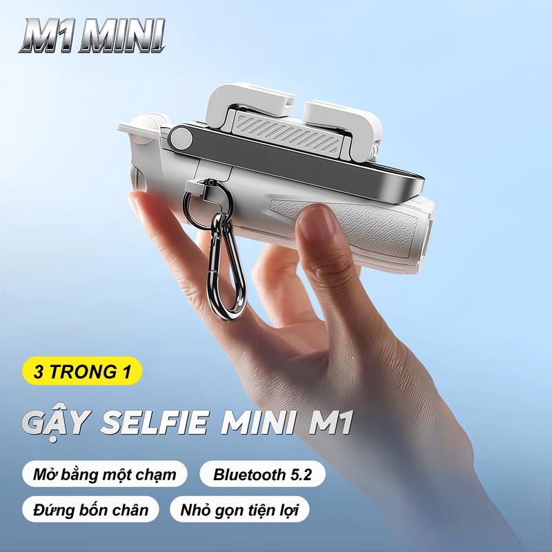 M1 MINI 3 Trong 1 Gậy Chụp Ảnh – Gậy selfie kiêm chân tripod Tay cầm tiện dụng Điều khiển Bluetooth không dây Cho iPhone và Android