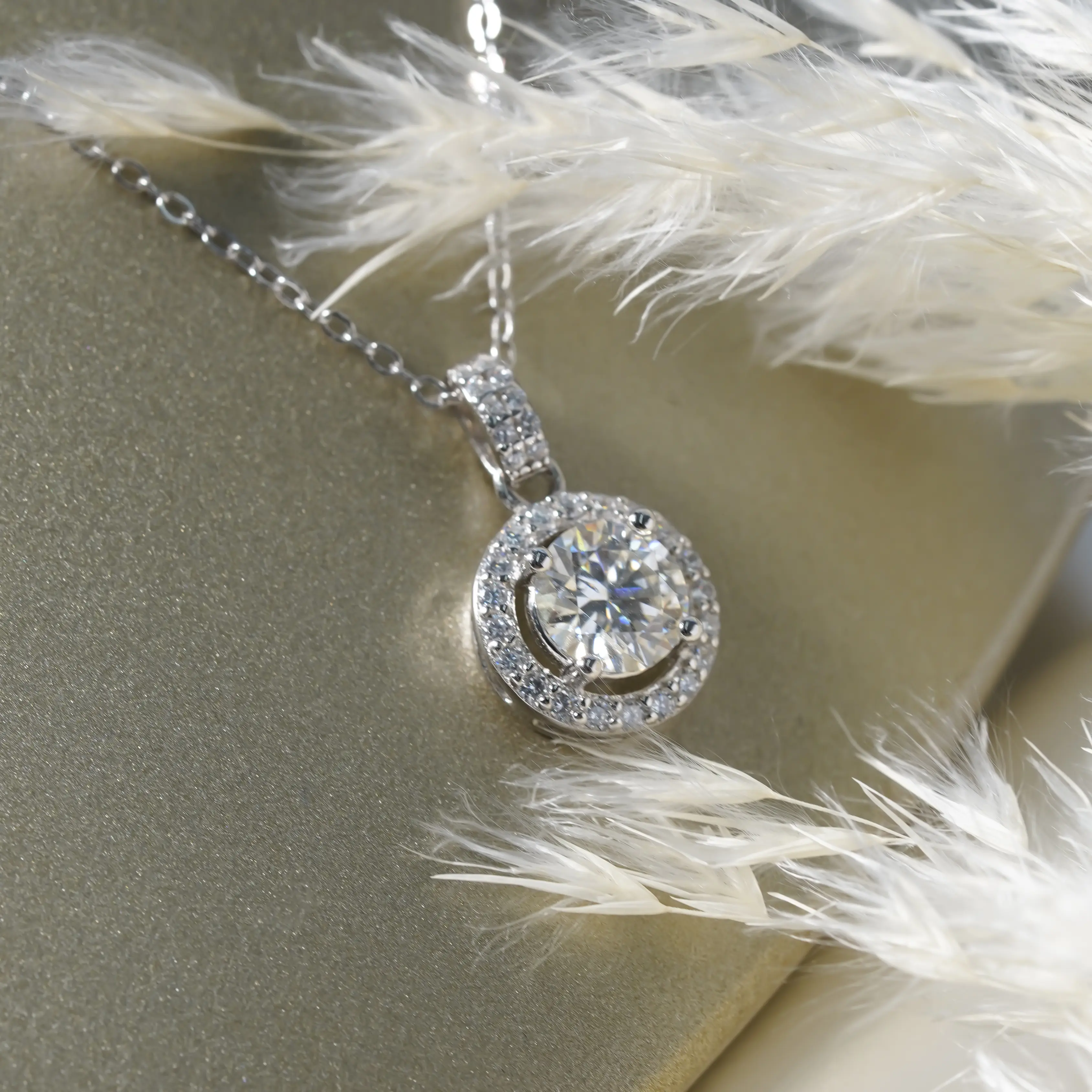 Celeste Moissanite 1 Carat Moissanite Necklace for Women /Propose/marry/and be engaged| Jewelry Gift For Her