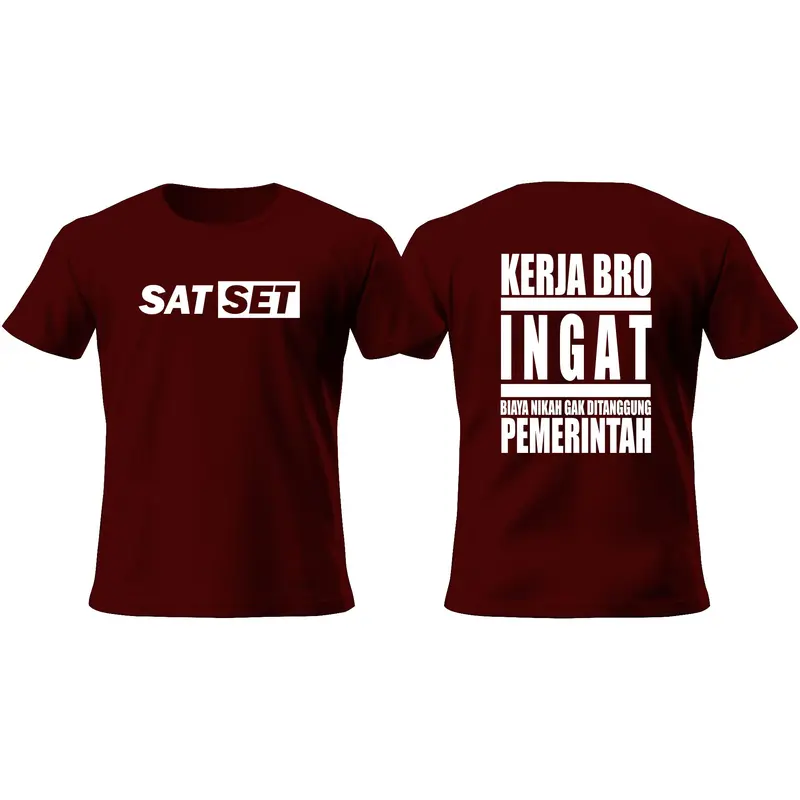 COD VIRAL/Kaos KERJA BRO /Kaos KATA SINDIRAN/Kaos MURAH Combed Dewasa Panjang Sablon Distro Baju 1