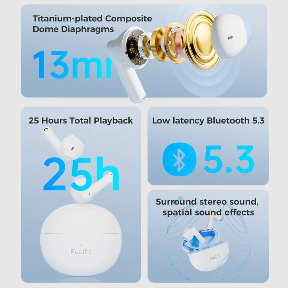 Tai nghe Bluetooth Realfit F2 TWS, Chất lượng HIFI, Tai nghe không dây thực sự, có Mic, BT5.3, Âm trầm tuyệt vời | BigBuy360 - bigbuy360.vn Tai nghe Bluetooth Realfit F2 TWS, Chất lượng HIFI, Tai nghe không dây thực sự, có Mic, BT5.3, Âm trầm tuyệt vời | BigBuy360 - bigbuy360.vn