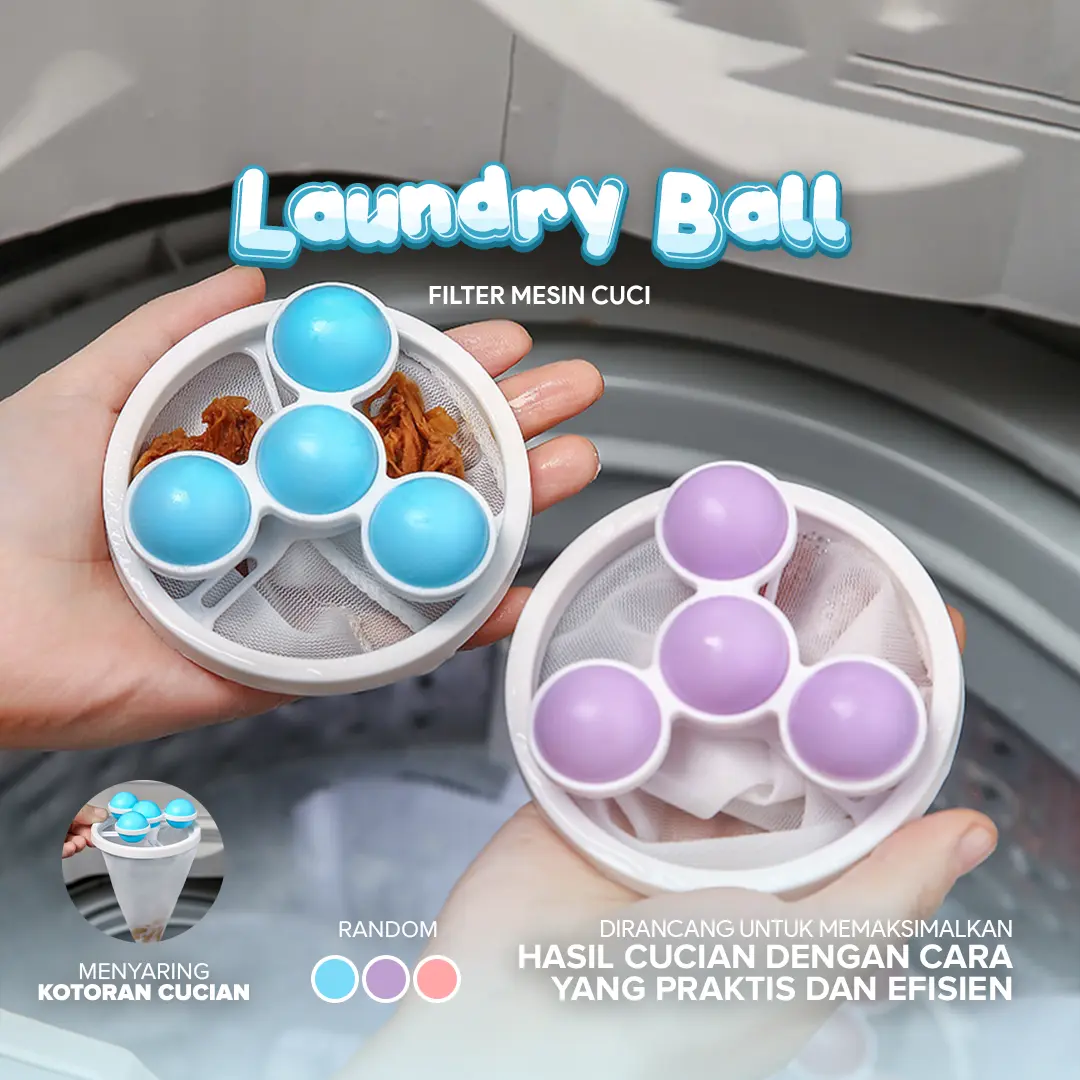 Laundry Ball Filter Mesin Cuci | Bola Pembersih Bulu | Bola Laundry Kantong Mesin Cuci | Saringan Kantong Filter Mesin Cuci