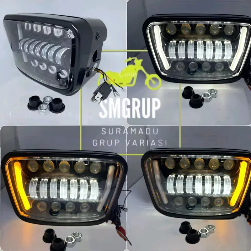 Lampu Daymeker Rx king Oval lis Hitam Lis Crome Motorcycle Daymaker 0