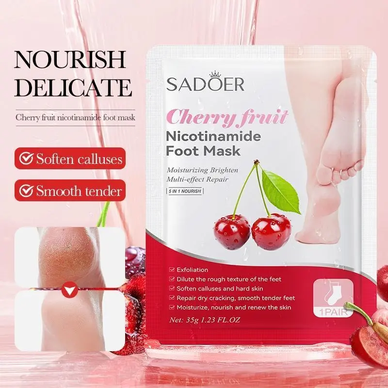 Fruit flavored nourishing foot mask Tender Smooth Moisturizing Fine Lines To Dead SkinRejuvenating Foot Care Foot Mask masker kaki noera
