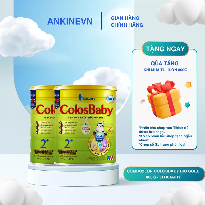 (COMBO2LON COLOSBABY BIO GOLD) - Combo2lon Sữa bột dinh dưỡng bổ sung sữa non ColosBaby Bio hộp 800g - Tiêu hóa tốt Cho Bé
