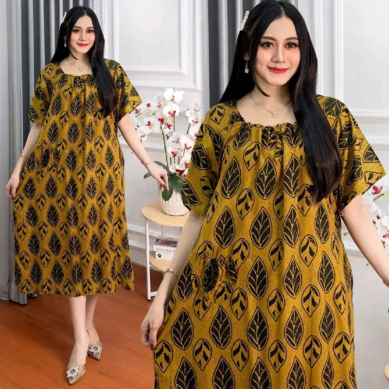 Daster Yukensi Leopard Ld 120cm Karet Dada Busui friendly kekinian 3