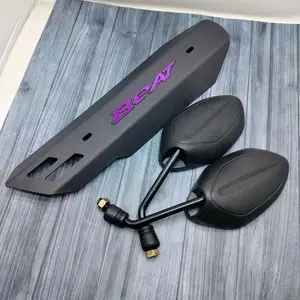 tutup tameng knalpot all beat semua tipe+spion beat hitam standar orii logo beat unggu untuk semua tipe motor beat Motorcycle