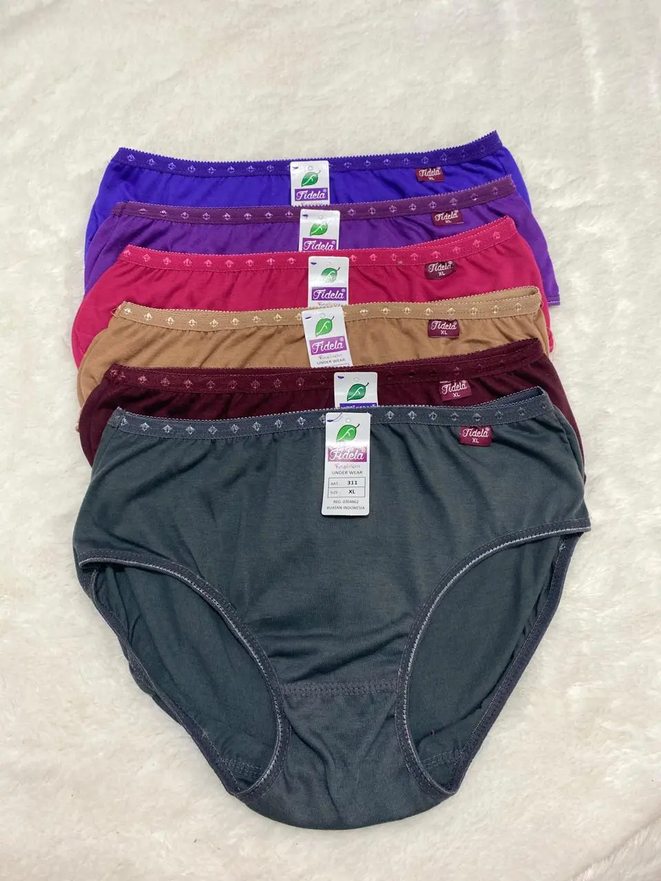 Paket Celana Dalam Wanita Fidela Motif Katun Adem Dewasa M.L.XL.XXL.XXXL - Karet