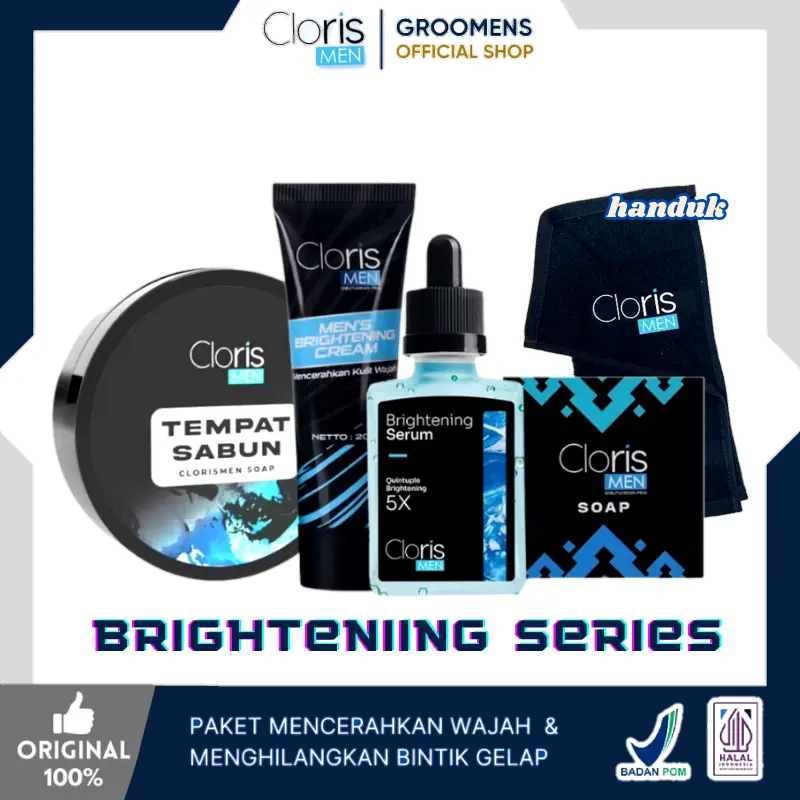 CLORISMEN BRIGHTENING FREE GIFT - Perawatan Pencerah Wajah Pria Hitam dan Kusam Original 0