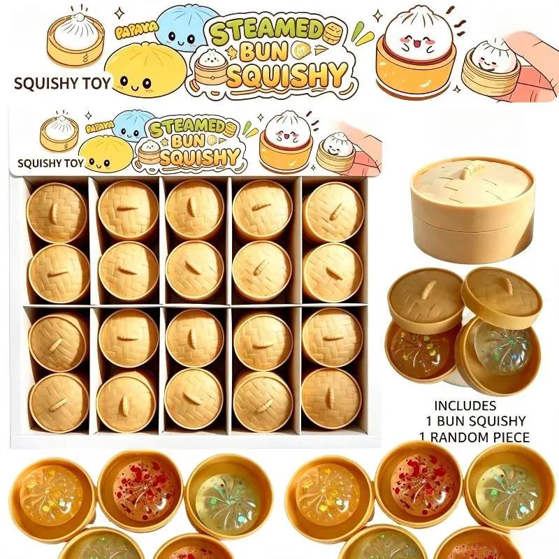 Chậm phục hồi tinh Bun bóp đồ chơi 1PC dễ thương Mini căng thẳng cứu trợ thần tài đồ chơi cho thanh thiếu niên món quà sinh nhật nhà sử dụng