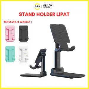 [SAS] Stand Holder Hp Lipat Foldable Rotasi 90° Phone Holder HP Folding Universal Dudukan Handphone Meja