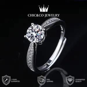 Cincin Wanita Jewellery Ring Kawin Aksesoris Pasangan  Adjustable Berkualitas High Quality Perhiasan Elegan Cantik Mewah 1 Carat Couple Grade Garansi 1 Tahun COD 09