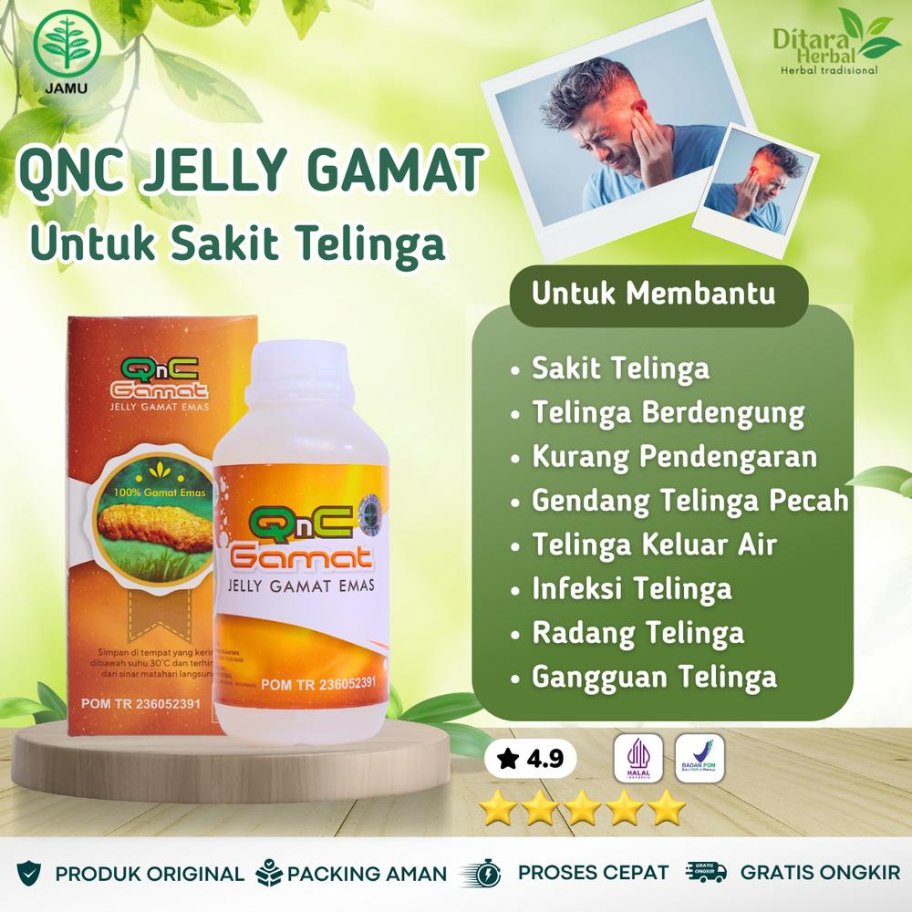 Qnc Jelly Gamat Untuk Sakit Telinga Pendengaran Menurun Telinga Berdenging Gangguan Gendang Telinga - Qnc Jelly Gamat